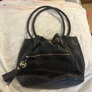 Michael Kors Black Leather Shoulder Bag